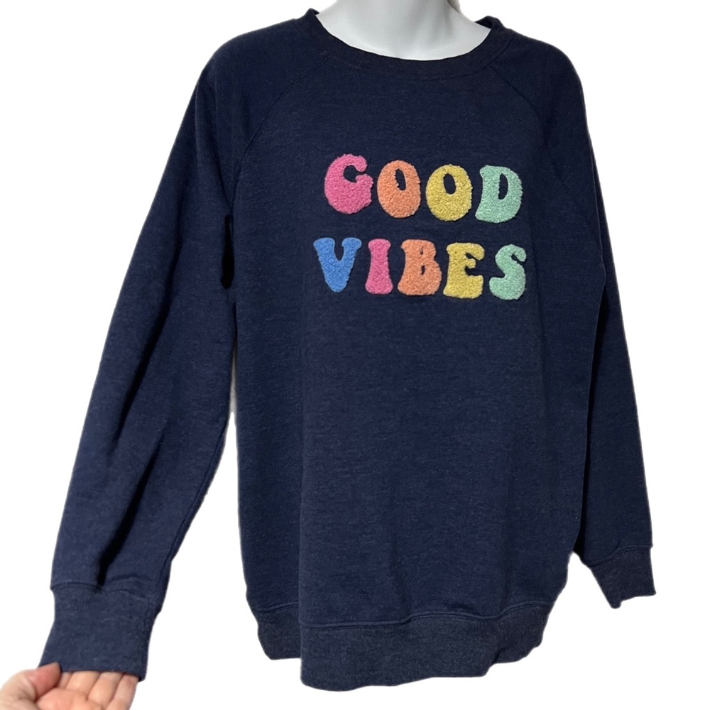 Wildfox Navy 'Good Vibes' Sweatshirt